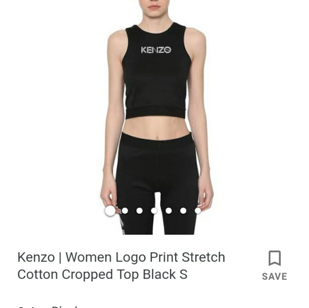 Kenzo logo stretch cotton top